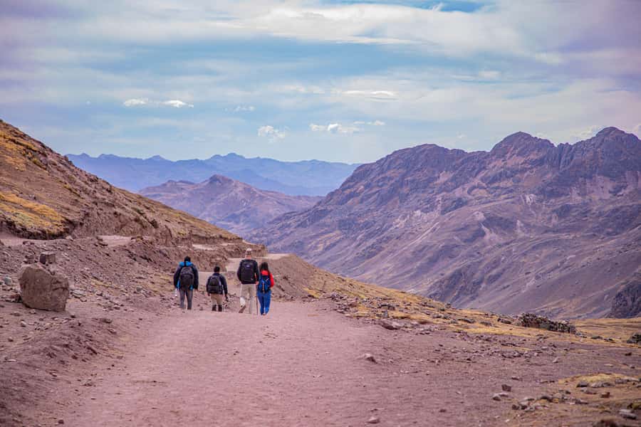 08am Departure Rainbow Mountain Tour: Late Morning Tour - The return walk is part of the test