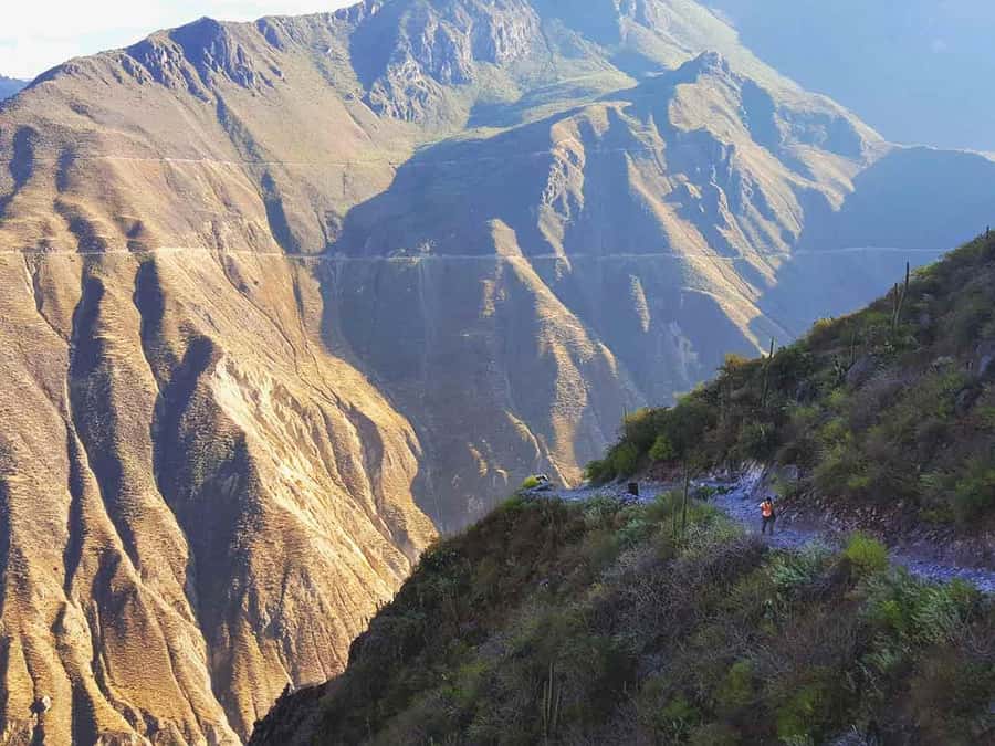 3-day trek to the Colca Canyon from Arequipa ending in Puno - The village walk to Sangalle Oasis
