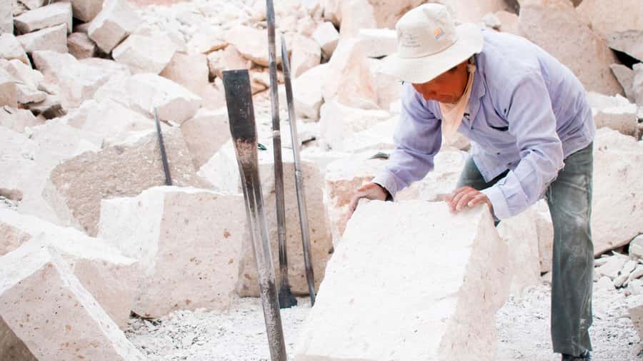 Arequipa: The White City Origins – Sillar Route Half Day - The Pink Sillar in strong sunlight