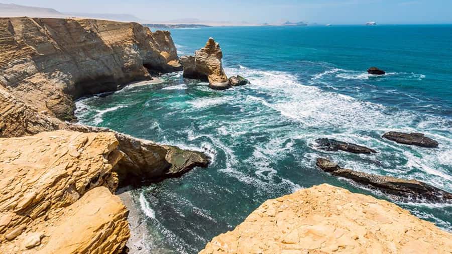 Ballestas Islands & Paracas National Reserve from Paracas - La Catedral and the coast inside the reserve