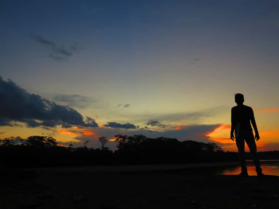 Capibara and caiman search on the Tambopata river - A sunset start at 3:30 pm