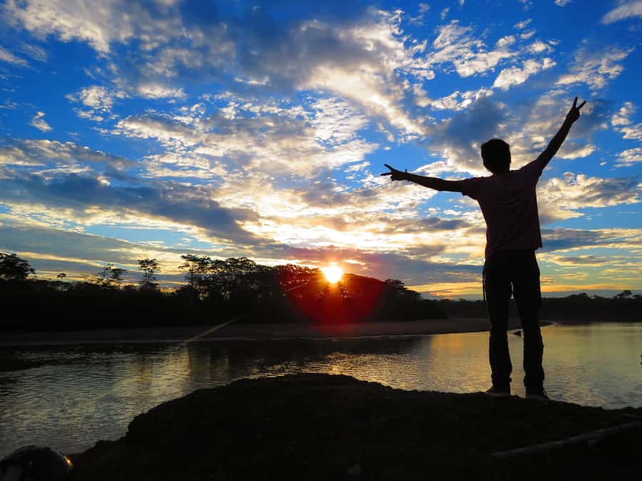 Capibara and caiman search on the Tambopata river - Looking for caimans, capybaras, and birds