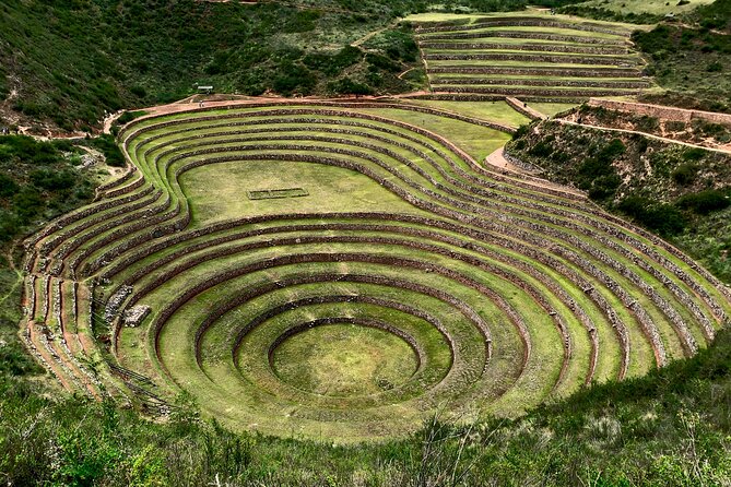 Complete Sacred Valley Tour Small group Pisac, Maras, Moray & Ollantaytambo - Maras salt pools below the Andes