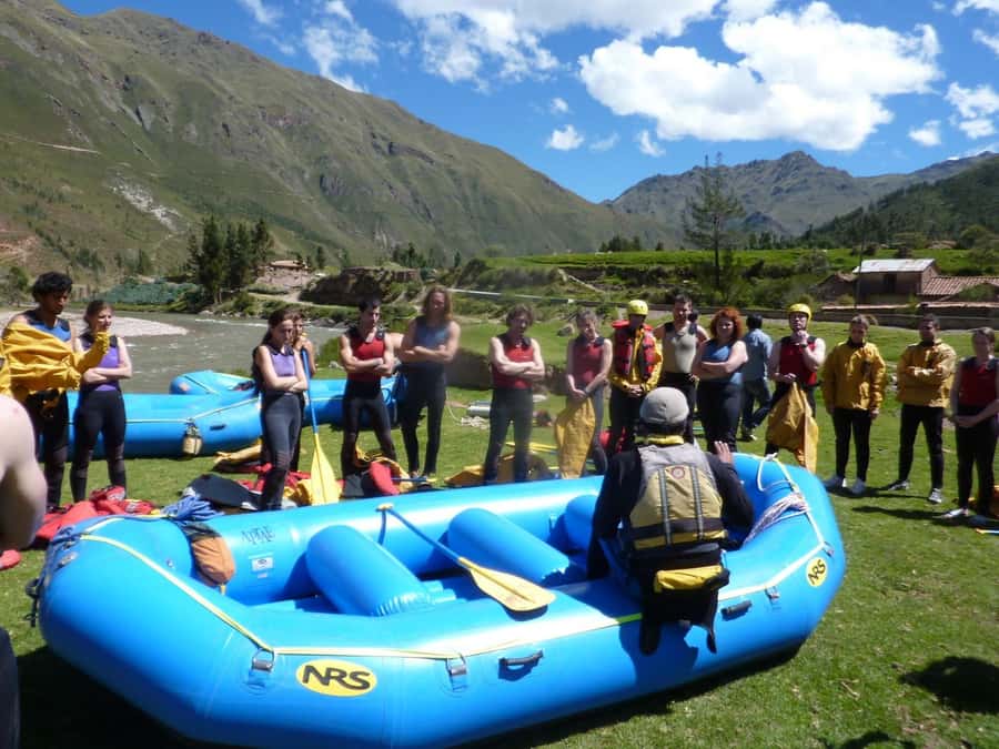 Cusco: River Rafting Adventure Full Day | Adrenaline Tour - Getting ready at Cusipata River Camp