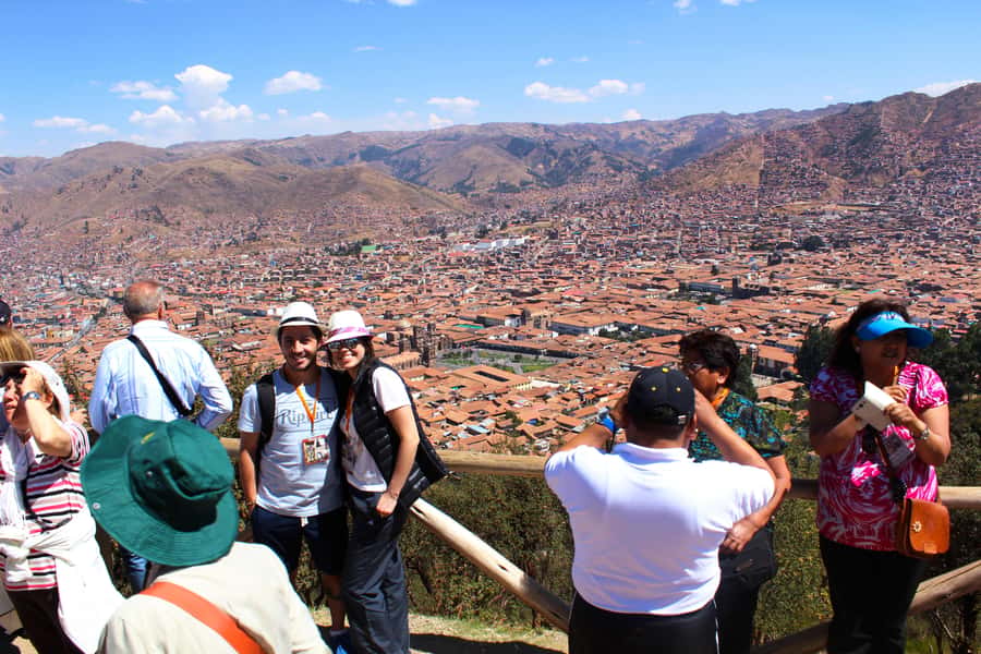 Cusco: Sightseeing Tour of the City on an Open-Top Bus - Sacsayhuamán, seen from the road above Cusco