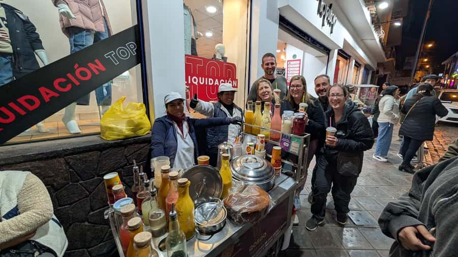 Cusco street food tour - Emolientes and ponches for a warm start