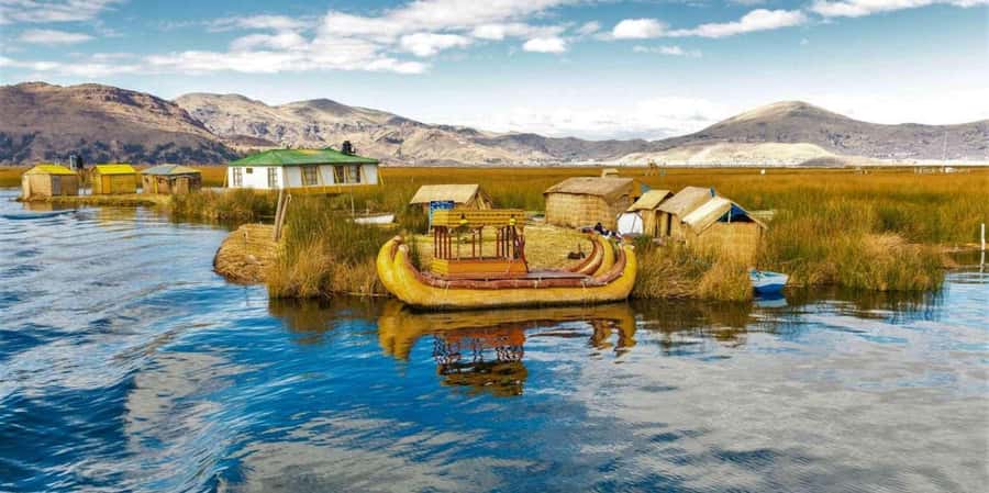 Cusco: Uros Taquile Island from Cusco - Uros Islands, built from totora reeds