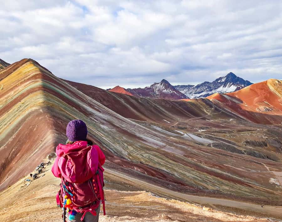 From Cusco: Full Day Rainbow Mountain + Red Valley | PRIVATE - Reaching Vinicunca from Cusco
