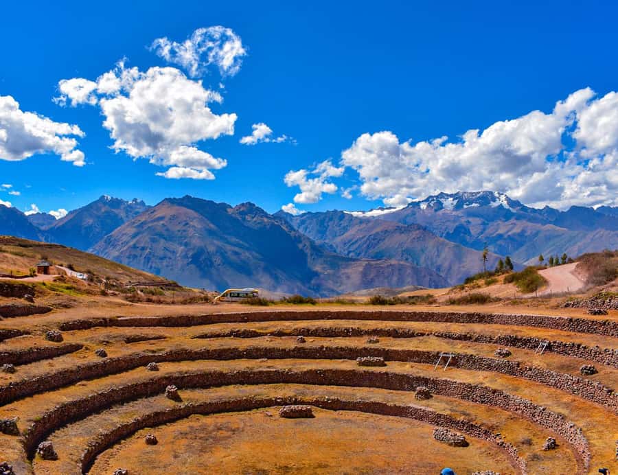 From Cusco: Moray, Maras Salt Mines & Chinchero Weavers Tour - Maras village and the road to the salt mines