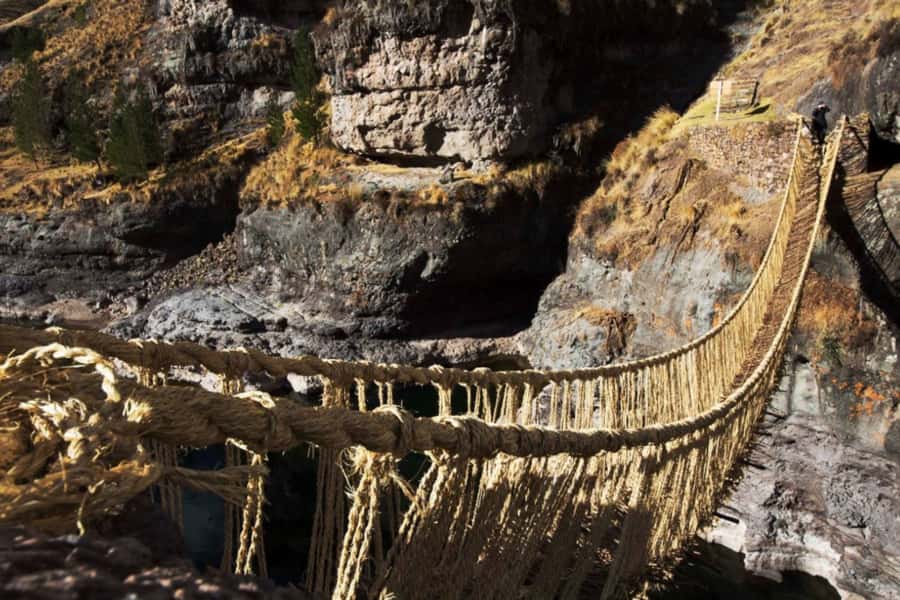 From Cusco: Q'eswachaka Bridge & 4 Lagoons Full-Day Tour - Crossing the last Inca rope bridge