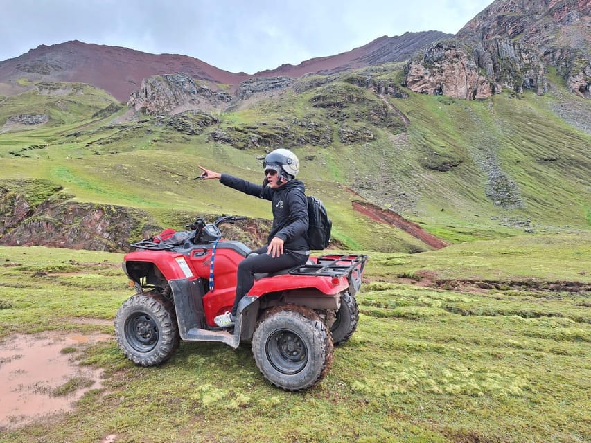 From cusco: Rainbow Mountain ATV Tour with meals - One hour among the colored ridges