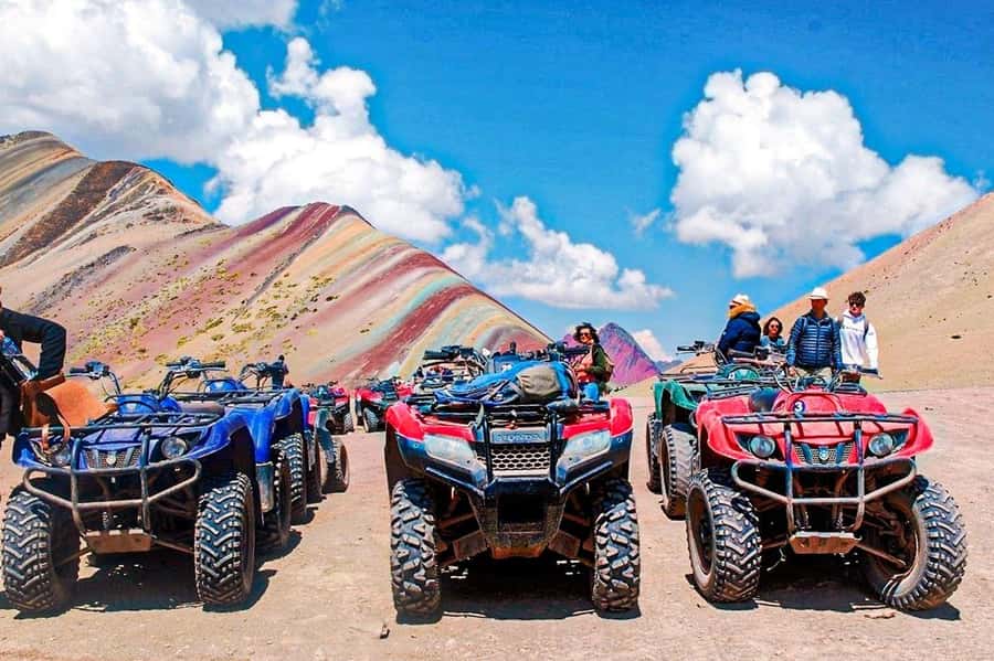 From Cusco: Rainbow Mountain in ATV Quad Bikes + meals - Breakfast in Pitumarca and the mountain road