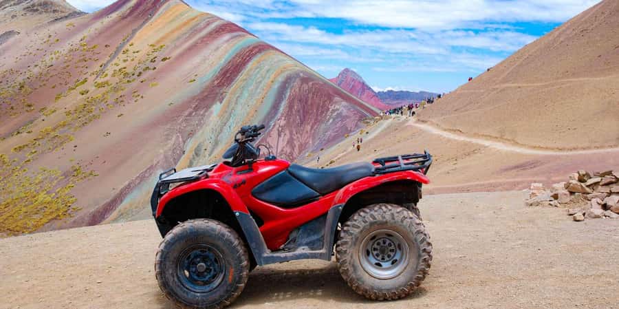 From Cusco: Rainbow Mountain in ATV Quad Bikes + meals - Lunch in Cusipata