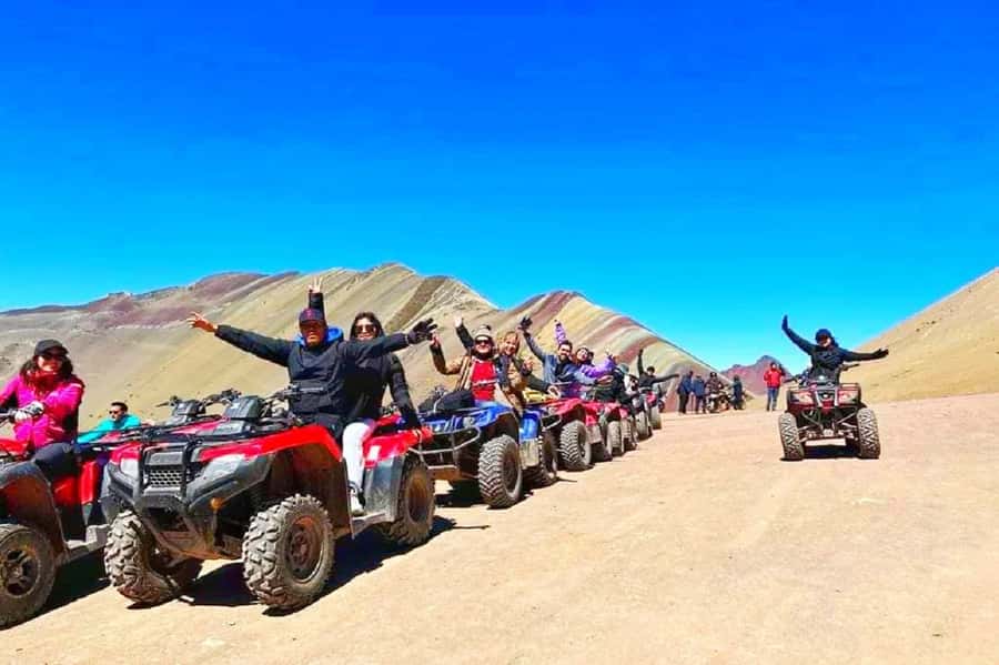 From Cusco: Rainbow Mountain in ATV Quad Bikes + meals - Starting the ATV ride at Pitumarca