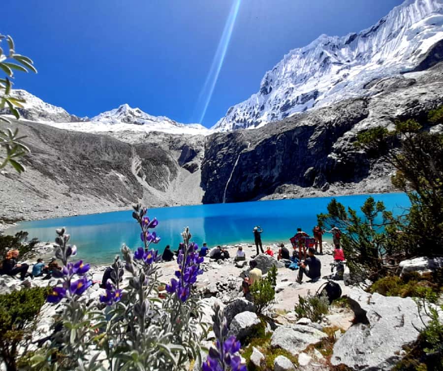 From Huaraz: Lake 69 Trek Day Tour - White Mountain Range - The first hour on foot from Cebolla Pampa