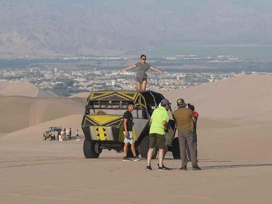 From Lima: Ballestas Islands and Huacachina Sunset Day Trip - Forty minutes around the Huacachina Oasis