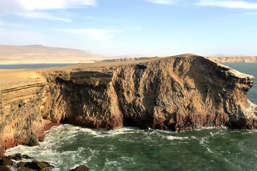 From Paracas: Ballestas Islands & Paracas National Reserve - Paracas National Reserve: desert beside the Pacific