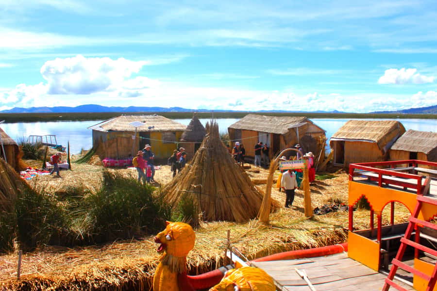 From Puno: Uros floating islands half Day tour - Crossing Lake Titicaca by motorboat