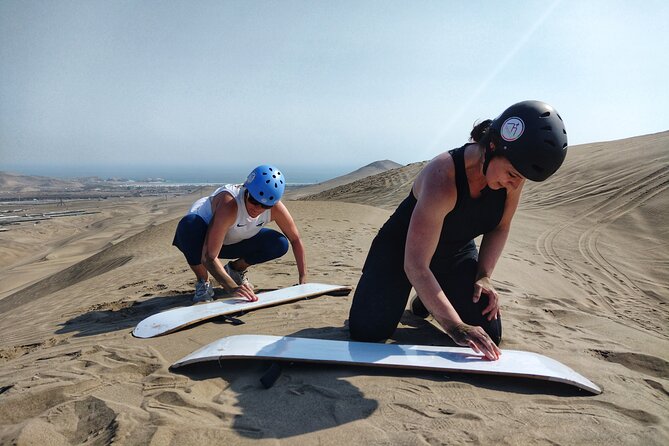 In Lima: Sandboarding Off Road Half Day!! - Learning the board on a small dune