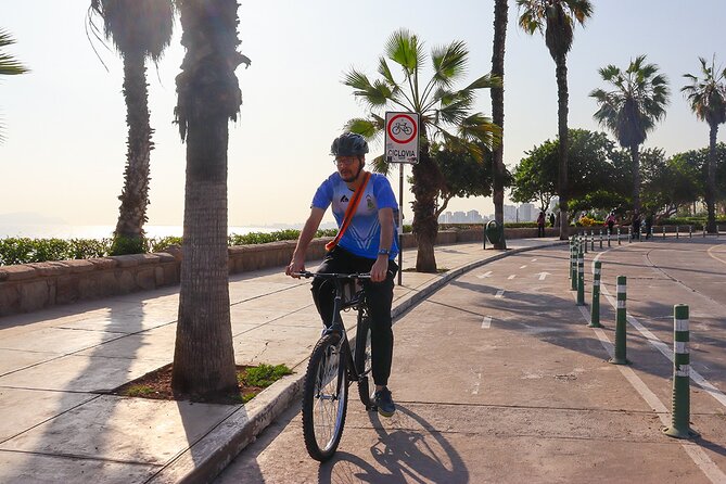 Lima Bike Tour in Miraflores & Barranco - Shared small group - Crossing the La Paz Bridge toward Barranco