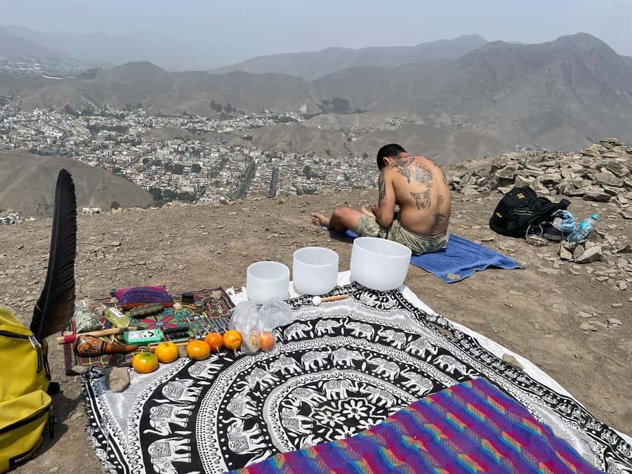 Lima: Spiritual Healing with Xanga - The Smokeable Ayahuasca - Walking from Huaca de La Luna 420 to the mountain