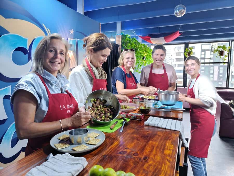 Miraflores: Amazing Peruvian Cooking Class Ceviche Seafood and Pisco Sour - Exotic fruit and ten flavored piscos