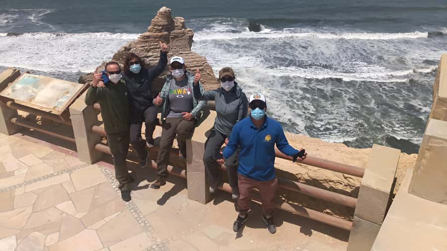 Paracas:Private Tours Paracas National Reserve all inclusive - Mirador Istmo and the shape of the peninsula