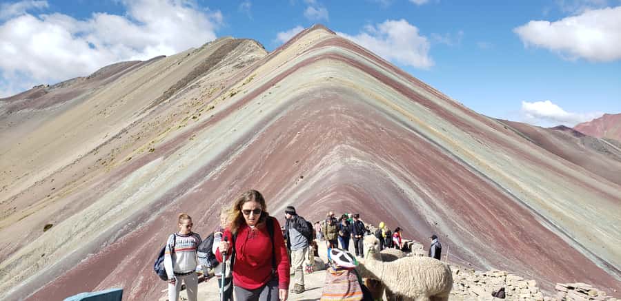 Peru: Rainbow Mountain and Red Valley View Point Tour - The Red Valley viewpoint and its rust-colored soil