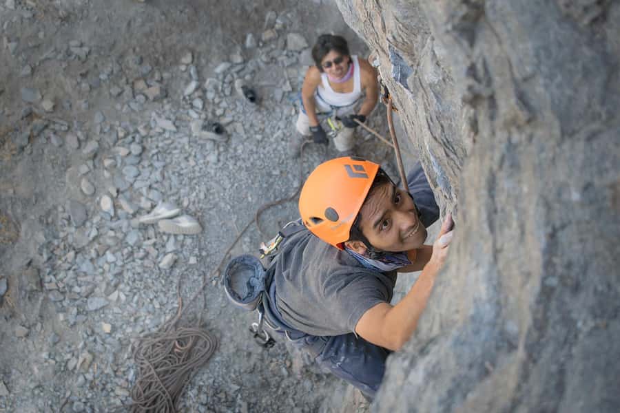 Rock Climbing in Arequipa, Perú - A quick safety briefing, then straight onto the rock
