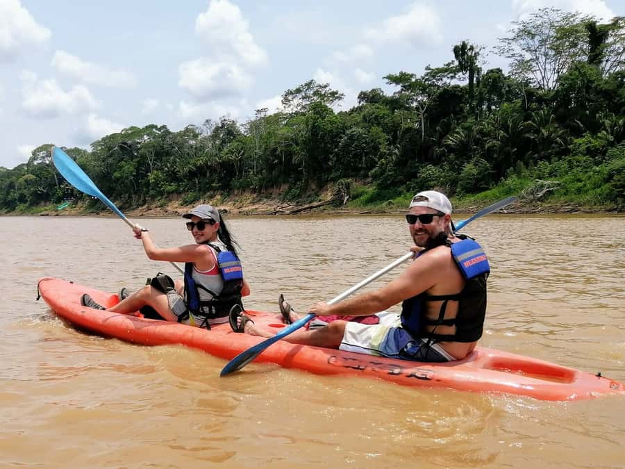 Tambopata: Zipline Adventure & Kayak to Monkey Island - Two zipline runs, with a bridge between them