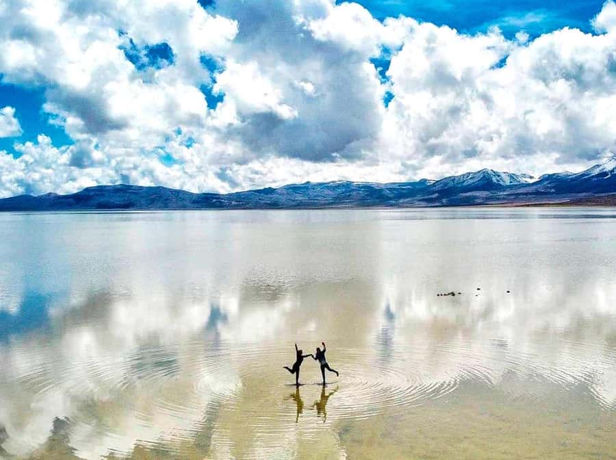 Tour to the Salinas Lagoon and National Reserve in Arequipa - The salt flats behind Pichu Pichu