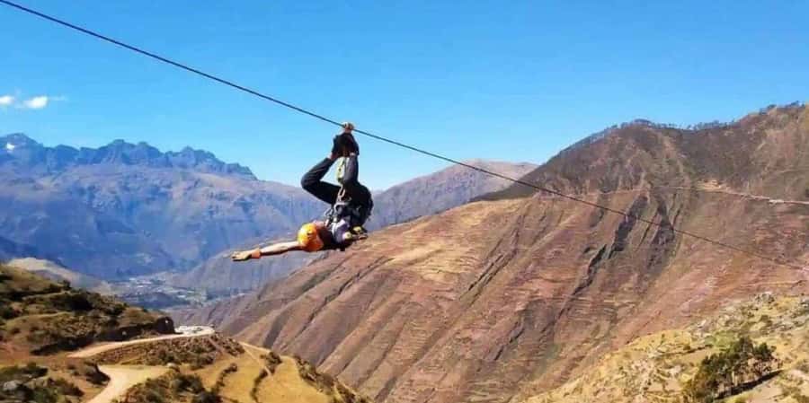 Zipline over the Sacred Valley Trip - Four ziplines from 430 to 600 metres