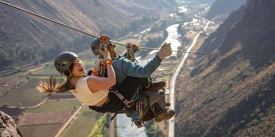 Zipline over the Sacred Valley Trip - Raqchi and the view from the cable